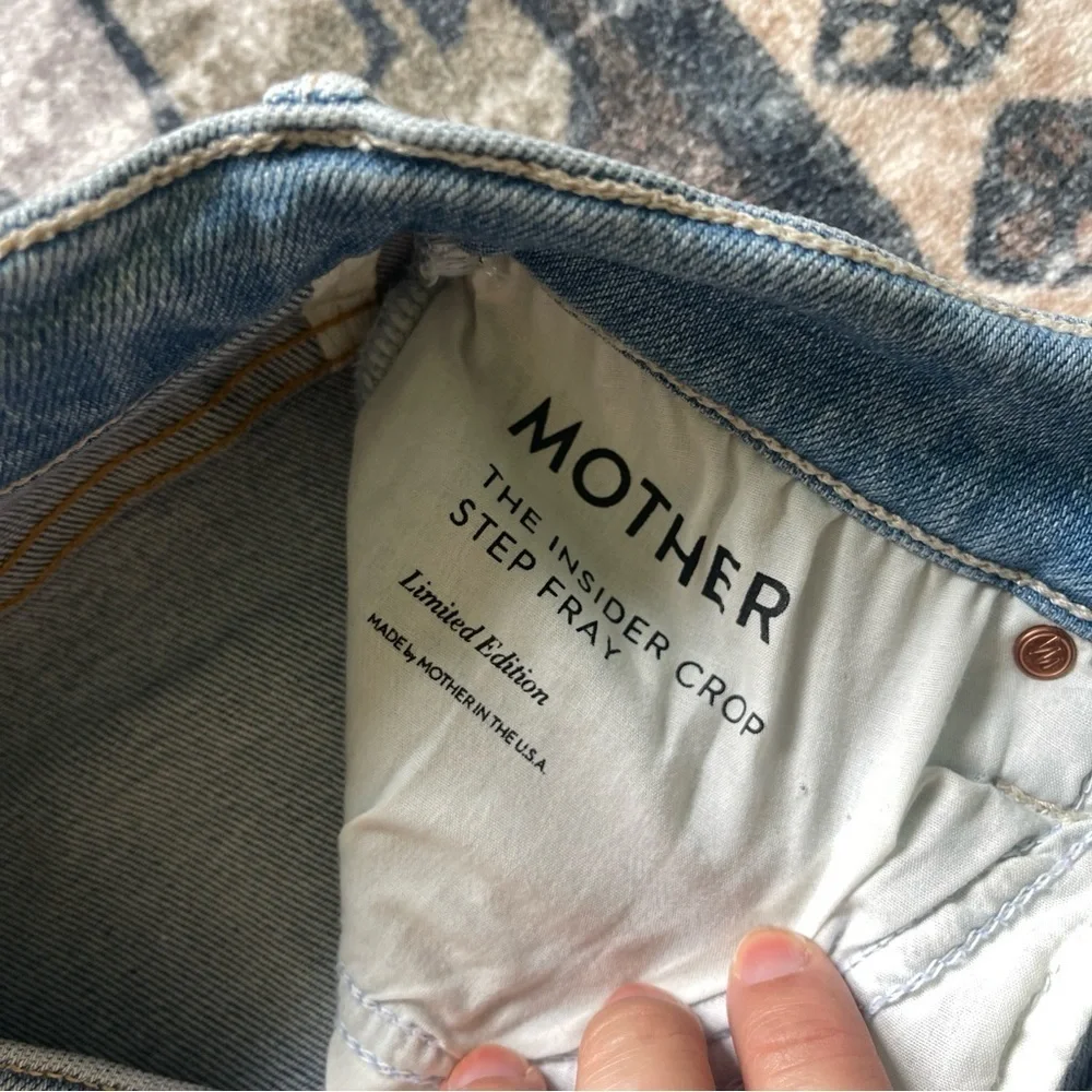 Mother the insider crop step fray limited edition jeans‎
